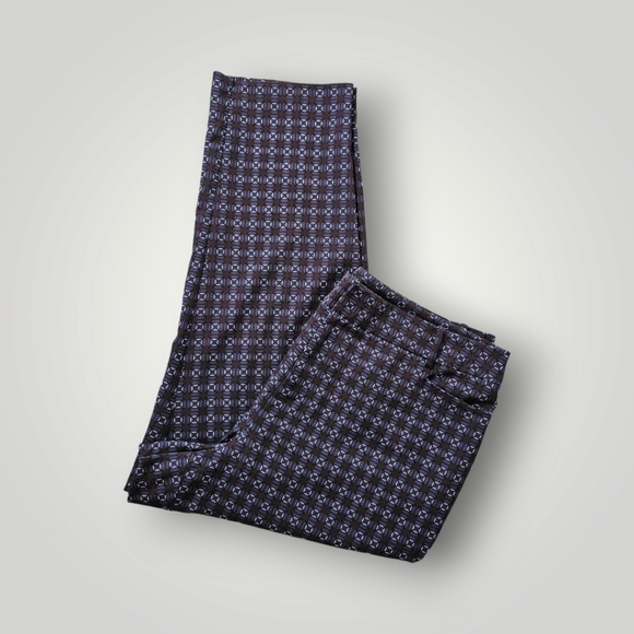 ELOQUII Pants Womens 18V Geometric‎ Print High-Rise Slim Tapered - Picture 1 of 11